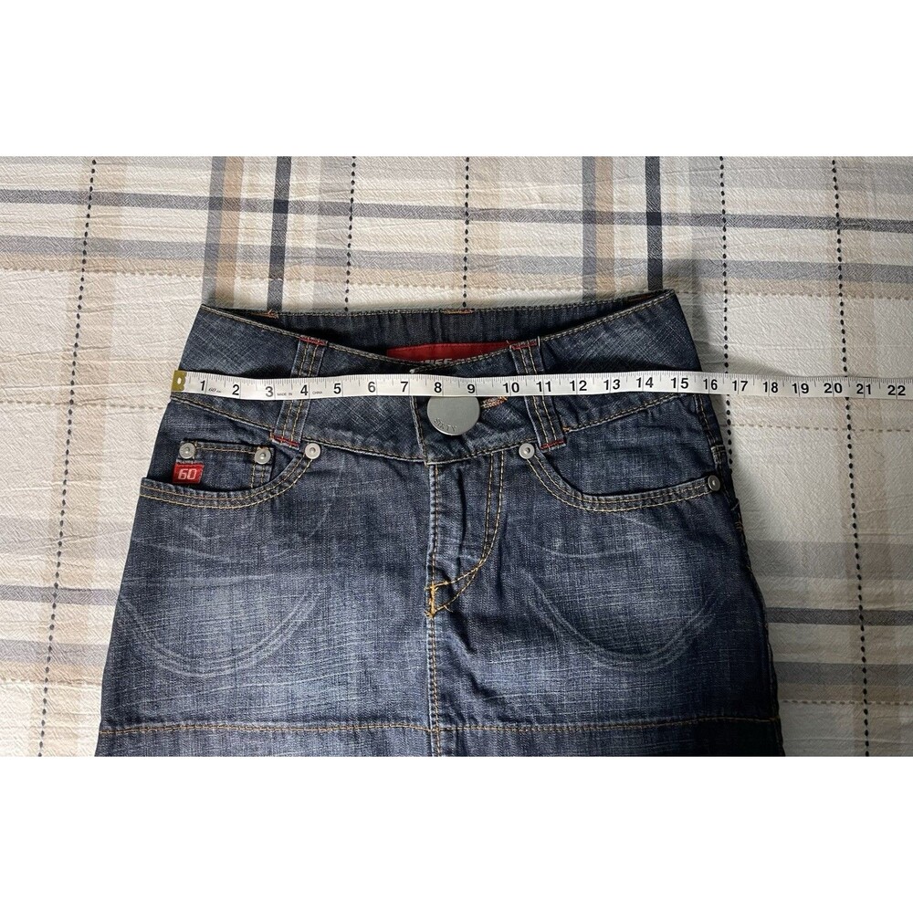 Miss Sixty Vintage Mini Skirt Women’s Size Small Denim Y2K Rare Italy - Picture 6 of 7